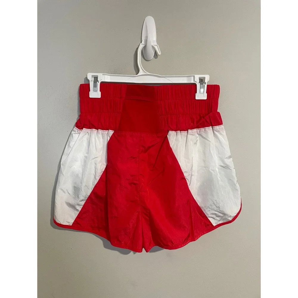 Free People Movement The Way Home Shorts Red and‎ Green Size Large Athleisure